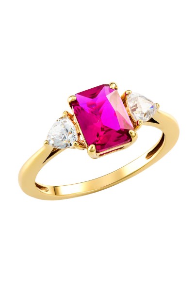 Δαχτυλίδι Χρυσό 14Κ Red Passion Ρουμπίνι