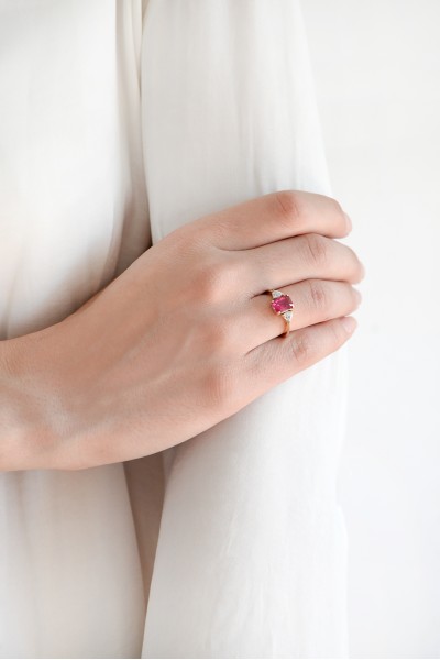 Δαχτυλίδι Χρυσό 14Κ Red Passion Ρουμπίνι