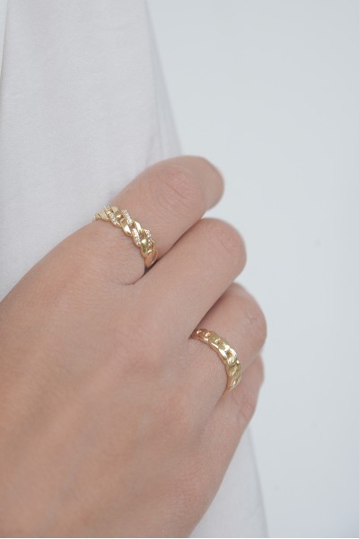 Δαχτυλίδι Χρυσό 14Κ Blogger Style 6412