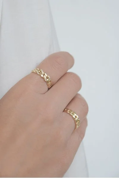 Δαχτυλίδι Χρυσό 14Κ Blogger Style 6412