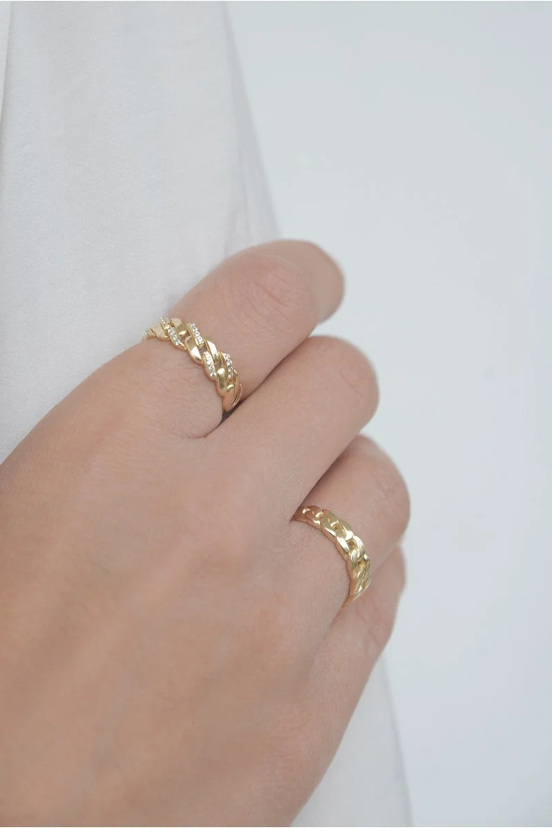 Δαχτυλίδι Χρυσό 14Κ Blogger Style 6412
