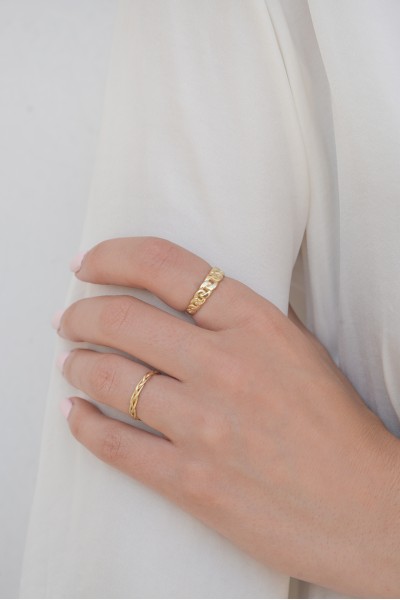 Δαχτυλίδι Χρυσό 14Κ Blogger Style 6413