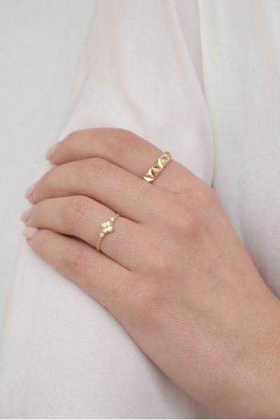 Δαχτυλίδι Χρυσό 14Κ Rock Studs