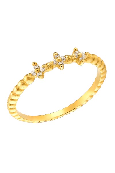 Δαχτυλίδι Χρυσό 14Κ Bubble Flowers