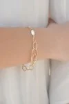Βραχιόλι Χρυσό 14Κ Κρίκοι Mother Of Pearl
