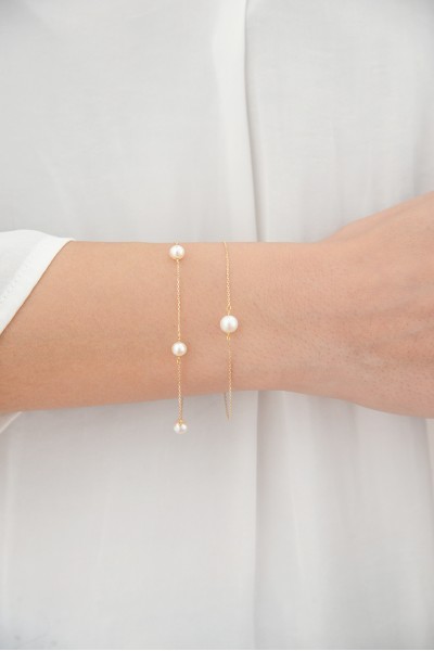 Βραχιόλι Χρυσό 14Κ Μαργαριτάρι