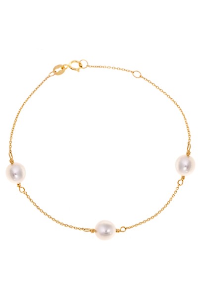 Βραχιόλι Χρυσό 14Κ Μαργαριτάρι