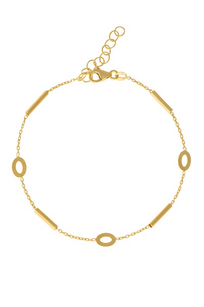 Βραχιόλι Χρυσό 14Κ Κύκλοι Λουστρέ