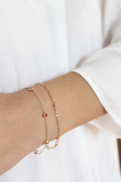 Βραχιόλι Χρυσό 14Κ Colour Dots