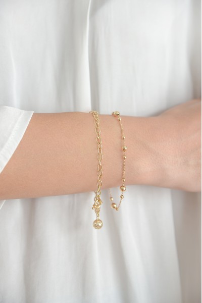 Βραχιόλι Χρυσό 14Κ Bead It Shine 4831