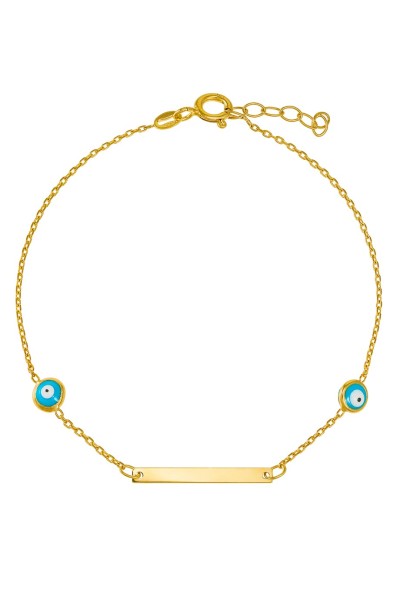 Βραχιόλι Χρυσό 14Κ Ταυτότητα Eyes Line