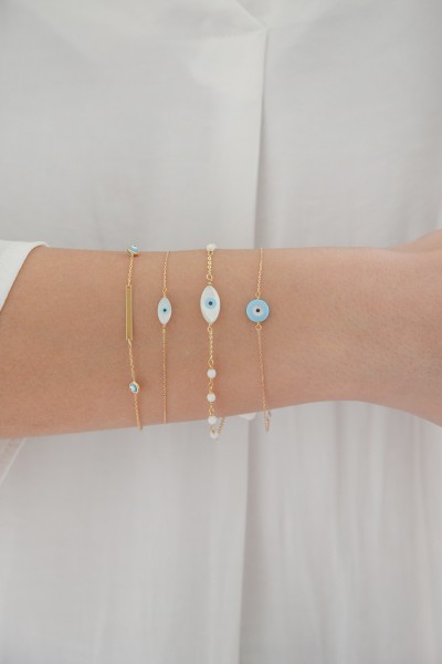 Βραχιόλι Χρυσό 14Κ Ταυτότητα Eyes Line