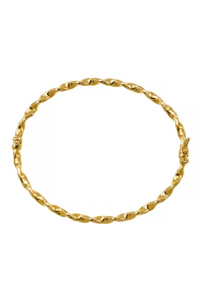 Βραχιόλι Χρυσό 14Κ Bangle Πλεξούδα 4924