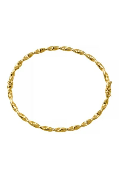 Βραχιόλι Χρυσό 14Κ Bangle Πλεξούδα 4924