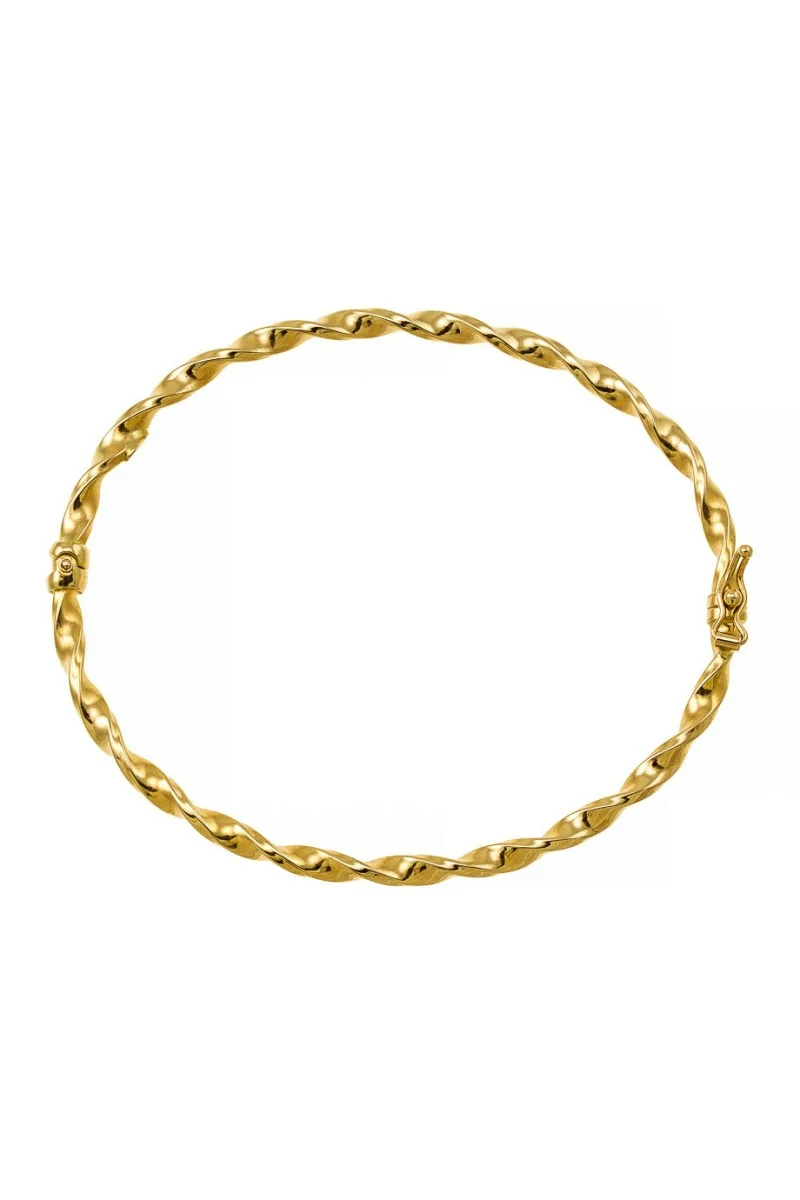 Βραχιόλι Χρυσό 14Κ Bangle Πλεξούδα 4924