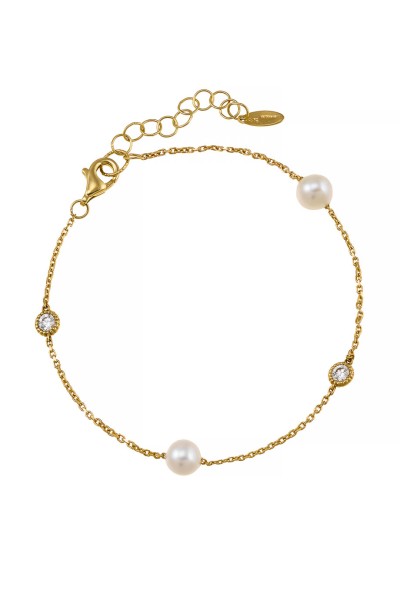 Βραχιόλι Χρυσό 14Κ Pearl Dots