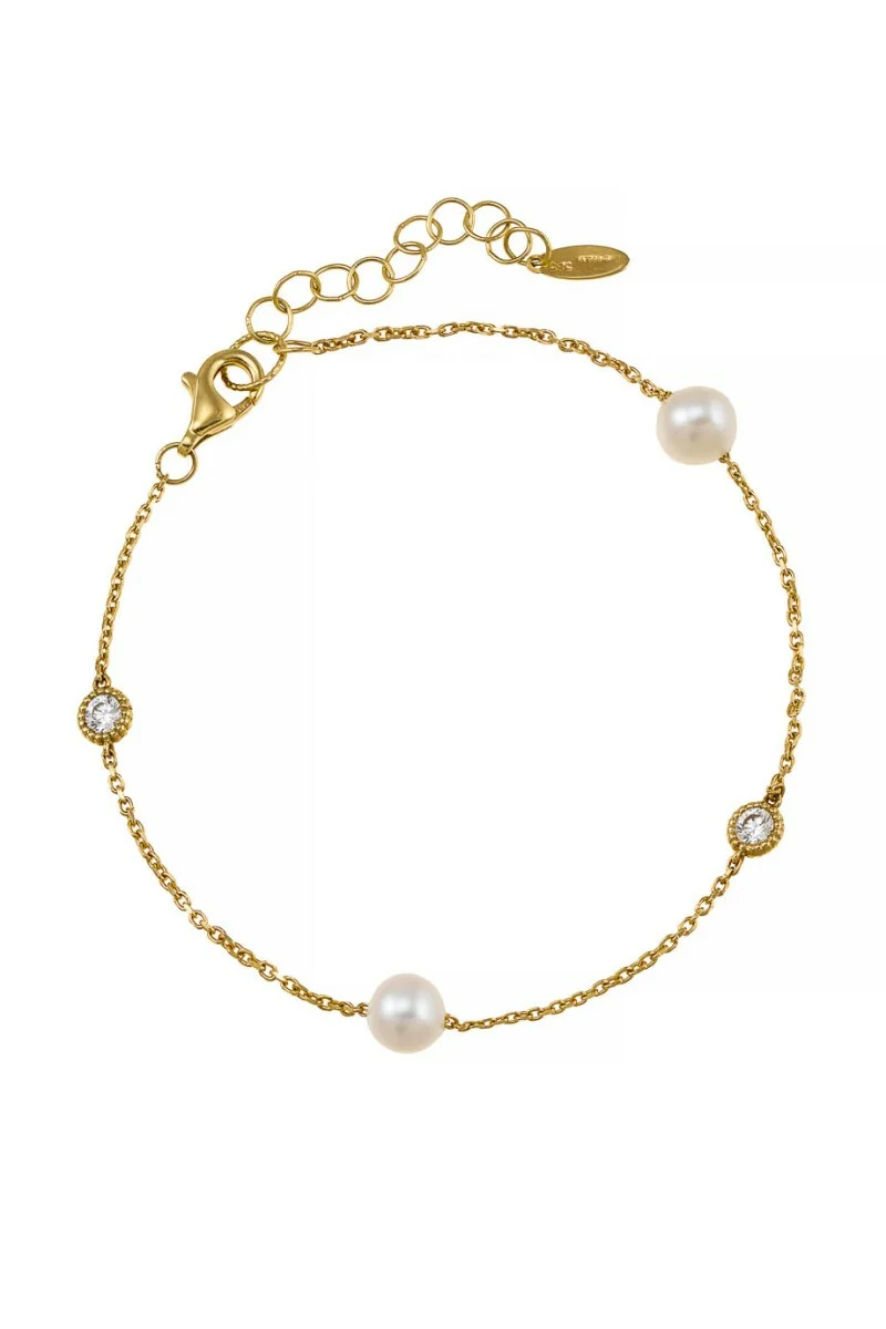 Βραχιόλι Χρυσό 14Κ Pearl Dots