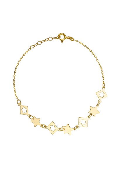 Βραχιόλι Χρυσό 14Κ Star Party