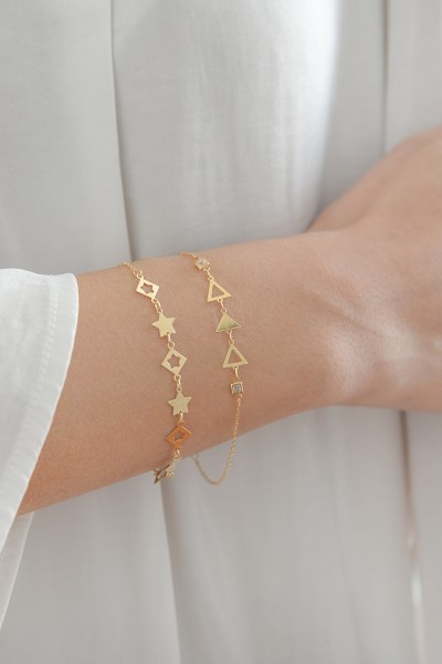 Βραχιόλι Χρυσό 14Κ Star Party