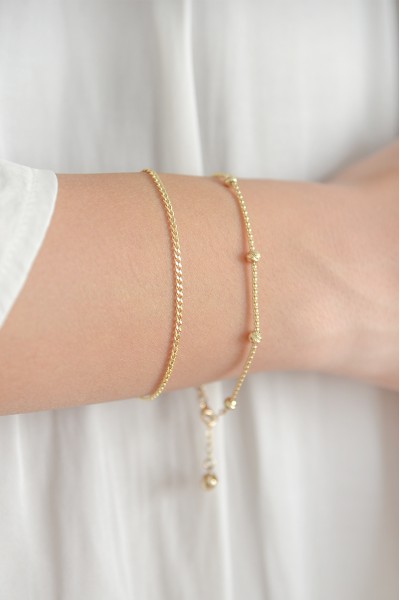 Βραχιόλι Χρυσό 14Κ Retro Shine