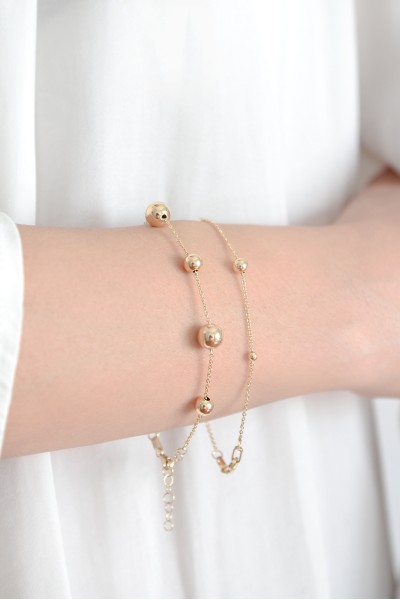 Βραχιόλι Χρυσό 14Κ Bead It Shine 5640