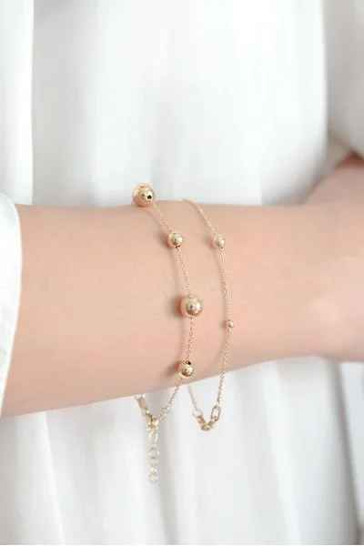 Βραχιόλι Χρυσό 14Κ Bead It Shine 5640
