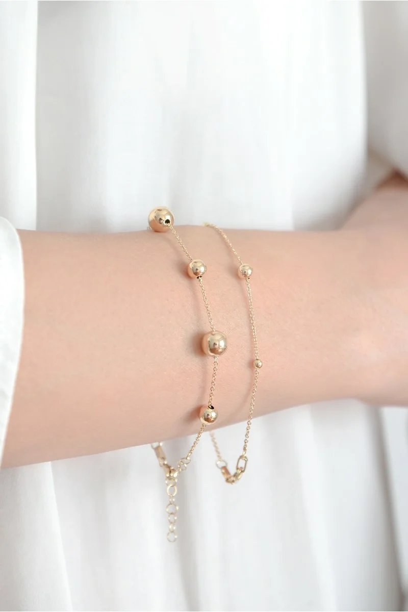Βραχιόλι Χρυσό 14Κ Bead It Shine 5640