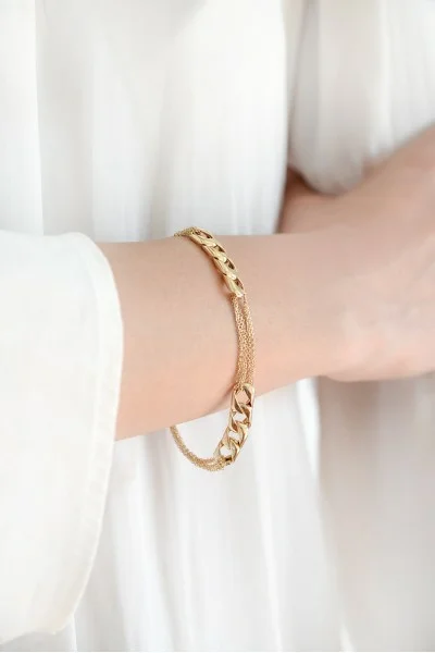 Βραχιόλι Χρυσό 14Κ Blogger Style Chain 5641