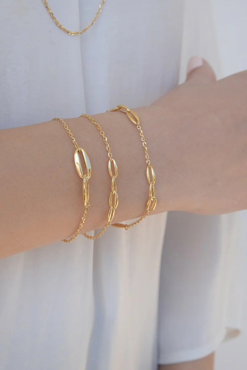 Βραχιόλι Χρυσό 14Κ Fashion Oval