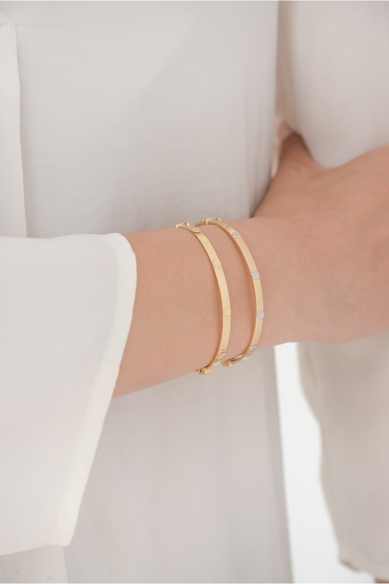 Βραχιόλι Χρυσό 14Κ Bangle Eternal White 6212