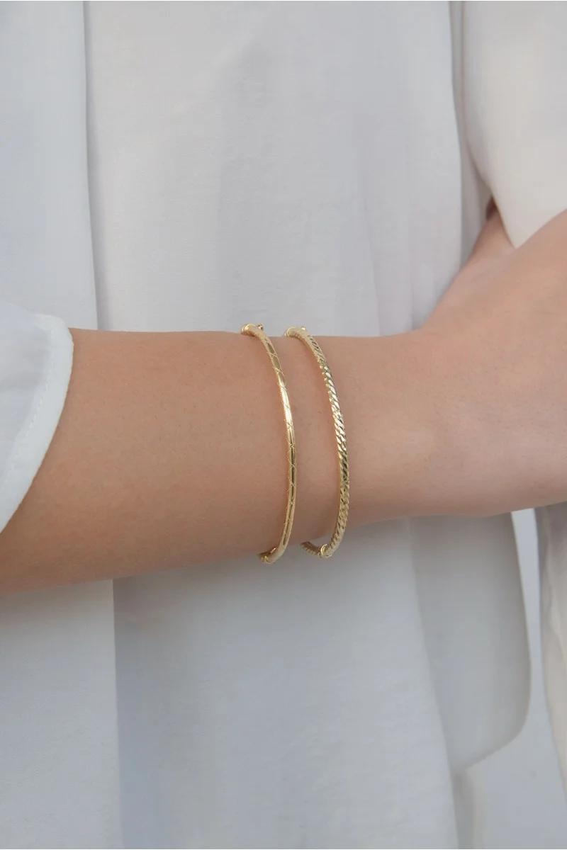 Βραχιόλι Χρυσό 14Κ Bangle Dolce Vita 6529