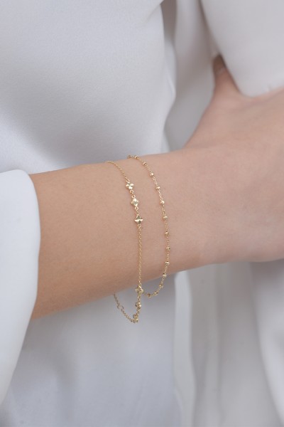 Βραχιόλι Χρυσό 14Κ Flower