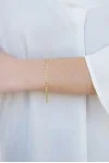 Βραχιόλι Χρυσό 14Κ Retro Shine 17cm