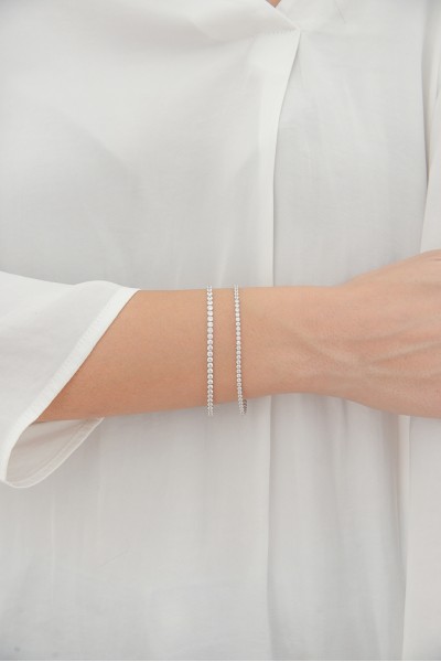 Βραχιόλι Λευκόχρυσο 14Κ Ριβιέρα Elite