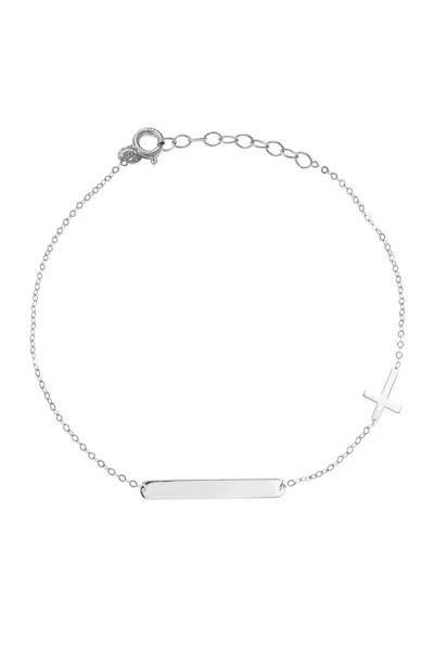 Βραχιόλι Λευκόχρυσο 14Κ Shiny Line