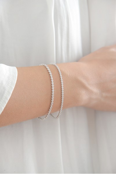 Βραχιόλι Λευκόχρυσο 14Κ Ριβιέρα Elite