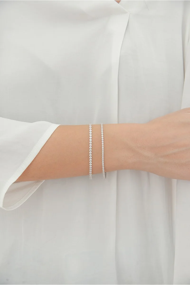 Βραχιόλι Λευκόχρυσο 14Κ Ριβιέρα Elite