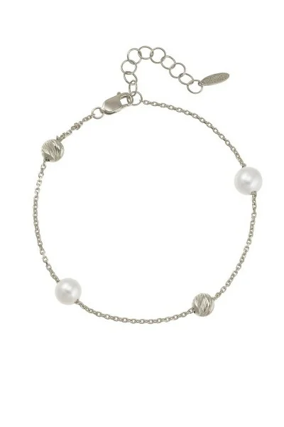 Βραχιόλι Χρυσό 14Κ Pearl Dots White