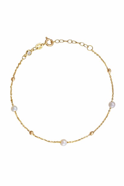 Βραχιόλι Χρυσό 14Κ Pearl Dots