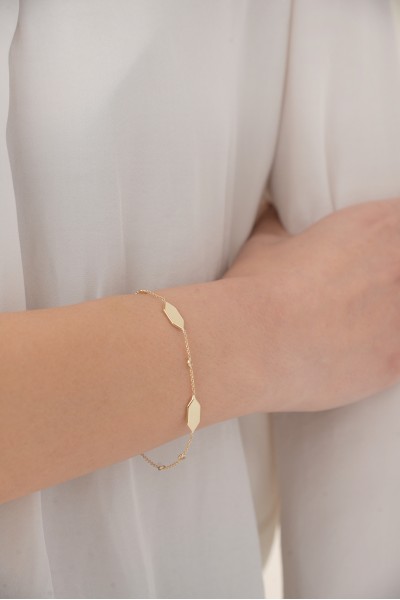 Βραχιόλι Χρυσό 14Κ Shiny Cubes