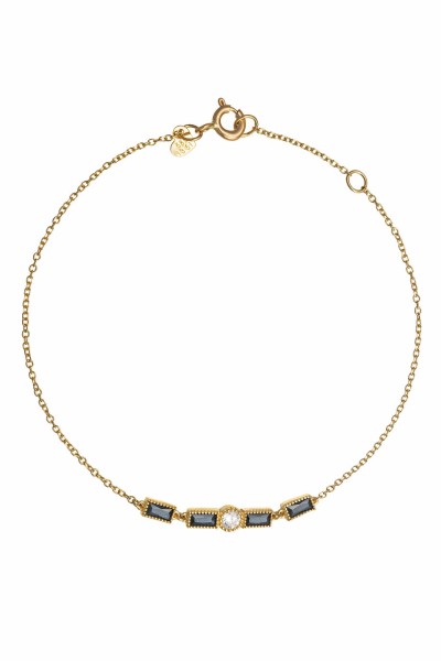 Βραχιόλι Χρυσό 14Κ Cubes Black