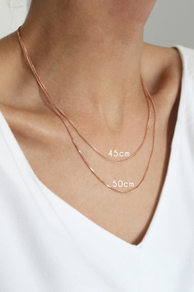 Αλυσίδα Spigga 45cm από Ροζ Χρυσό 14Κ