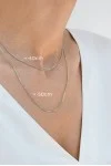 Αλυσίδα Spigga Τετράγωνη 40cm από Λευκόχρυσο 14Κ