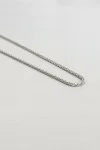 Αλυσίδα Λευκόχρυση Μασίφ Spigga 45cm από Χρυσό 14Κ Round No2