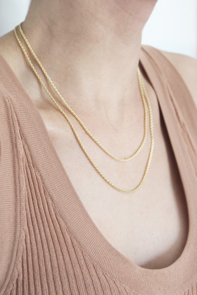 Αλυσίδα Spigga 60cm από Χρυσό 14Κ Round No1