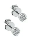 Σκουλαρίκια Λευκόχρυσο 18Κ Pave Διαμάντι 0.19ct