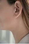 Σκουλαρίκια Λευκόχρυσο 18Κ Pave Διαμάντι 0.19ct