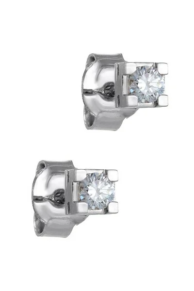 Σκουλαρίκι Λευκόχρυσο 18Κ Brillant 0.16ct
