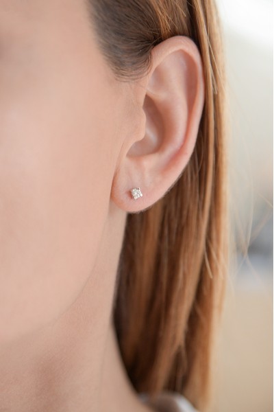 Σκουλαρίκι Λευκόχρυσο 18Κ Brillant 0.16ct