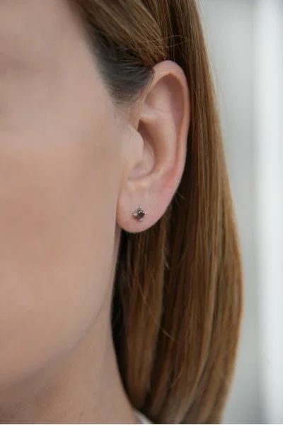 Σκουλαρίκι Λευκόχρυσο 18Κ Black Diamond 0.34ct